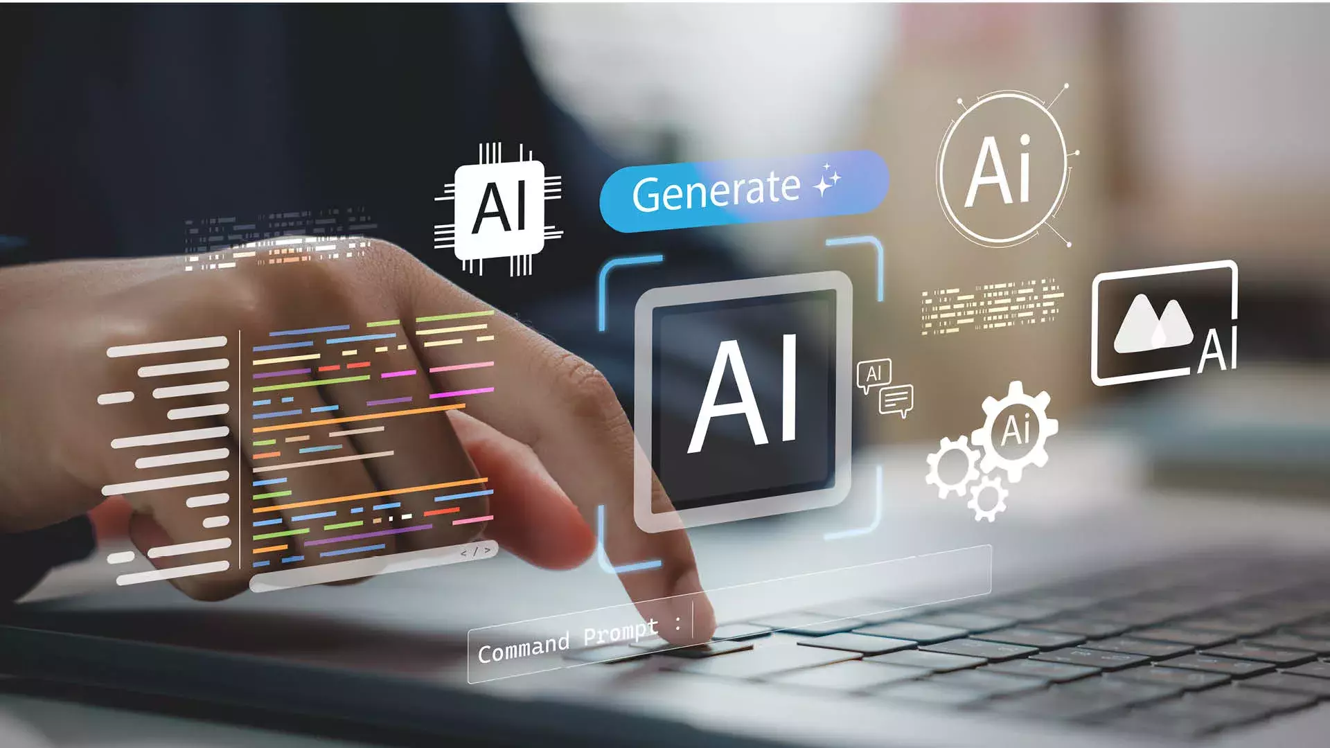 Persona al computer, simboli AI