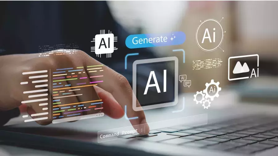 Persona al computer, simboli AI